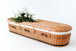 Rieten uitvaartmand - Johnson